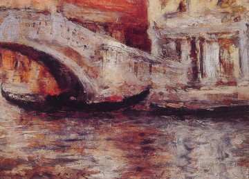 Gondolas Along Venetian Canal William Merritt Chase Oil Paintings